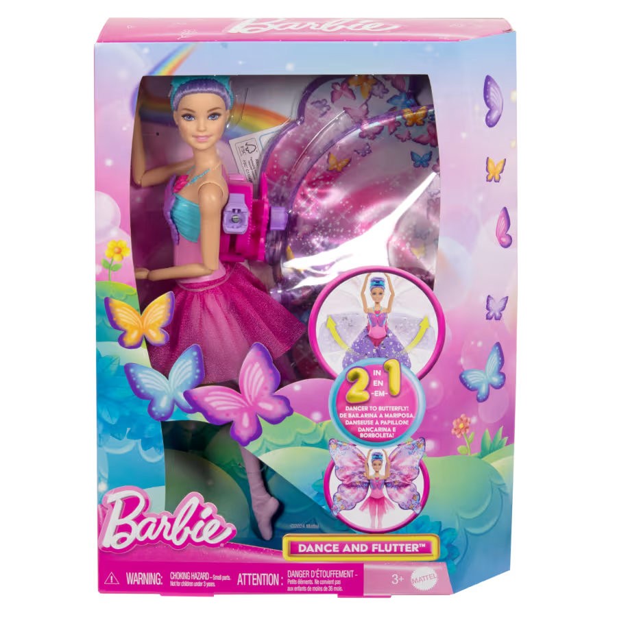 Barbie Dance And Flutter Doll With 2-In-1