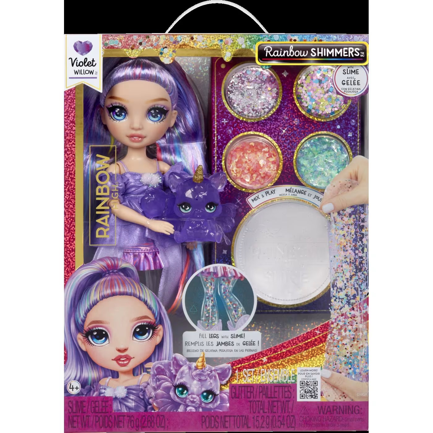 Entertainment Rainbow High Rainbow Shimmers Fashion Doll With Slime VIOLET