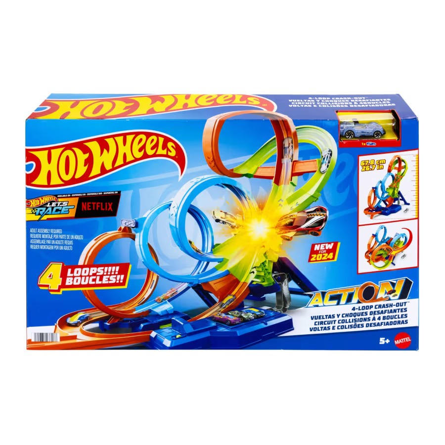 Hot Wheels Action 4 Loops Crash Danger