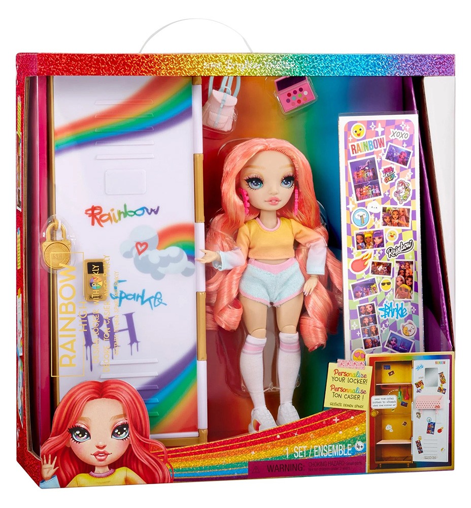 Rainbow High Fashion Doll Locker with Doll Playset