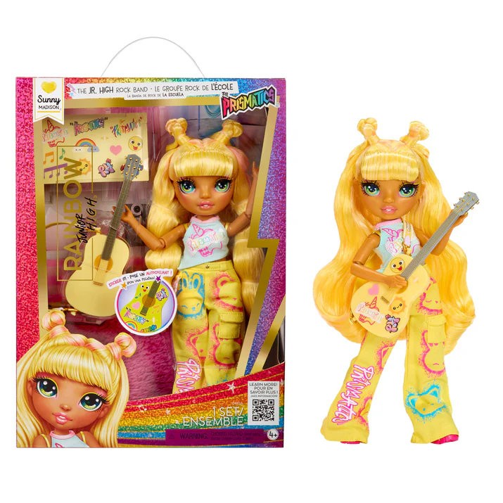 Rainbow High Jr High Rock Band Sunny, Yellow 23cm Fashion Doll