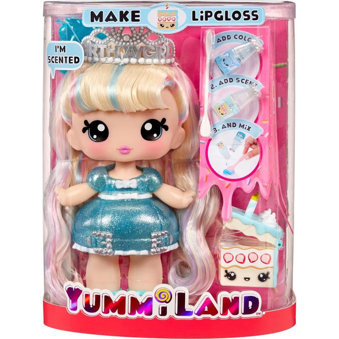 Yummiland Large Doll Lipgloss Pet Callie Birthday Cake